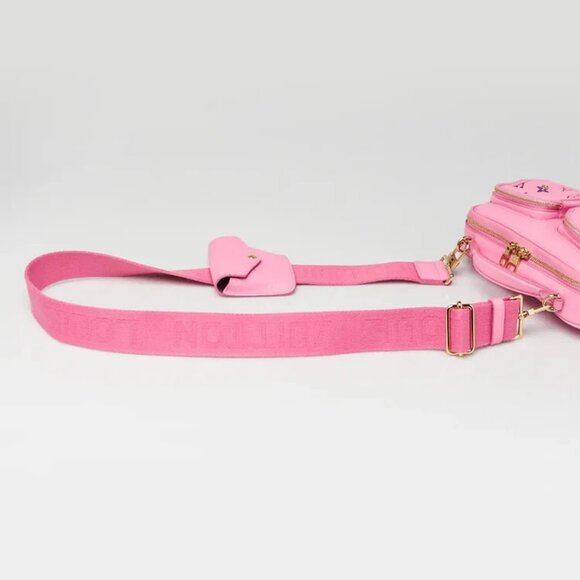 Louis Vuitton Rose/Violet Calfskin Embossed Monogram Vuittamins Utility Bag - Picture 5 of 10